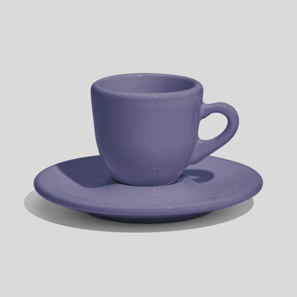 Bauchige Espressotasse mit Untertasse 60 ml – Lavendel