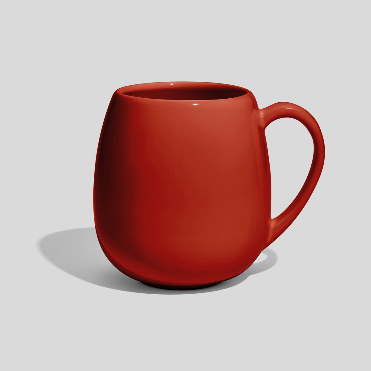 Bauchige Keramiktasse 500 ml mit schlankem Henkel