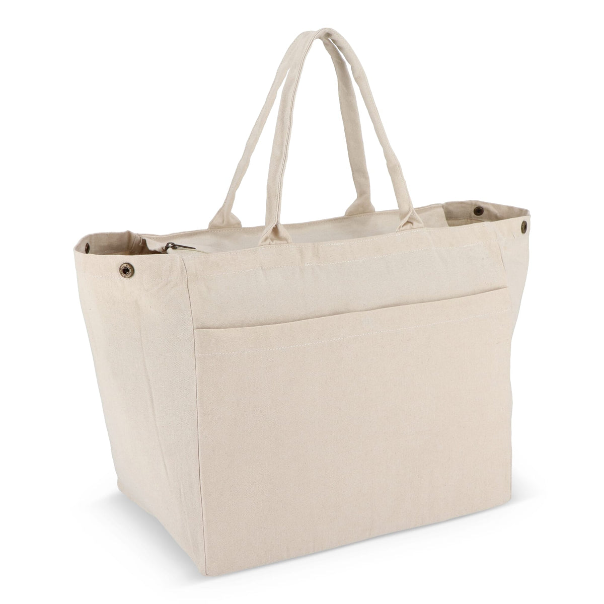 Baumwoll Tragetasche mit Reißverschluss 39 x 24 x 34cm 320g/m²