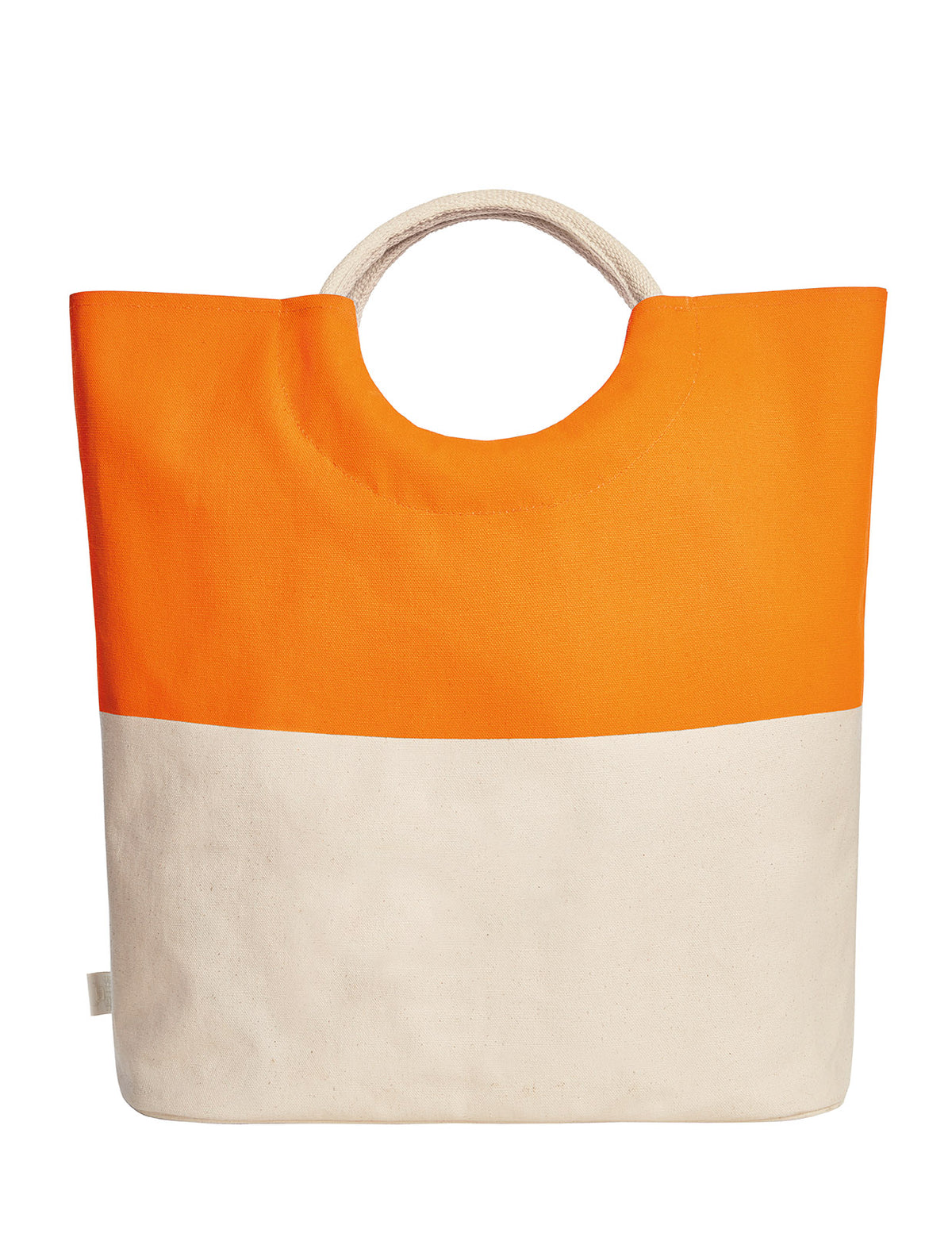 Baumwollshopper 27 Liter mit runden Handgriffen