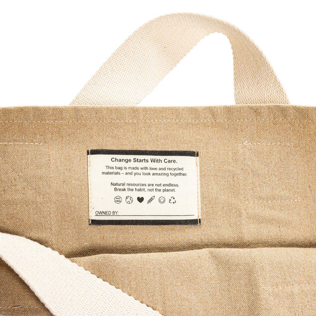 BEAU AWARE™ Strandtasche aus 400gr/m² recyceltem Canvas – beige