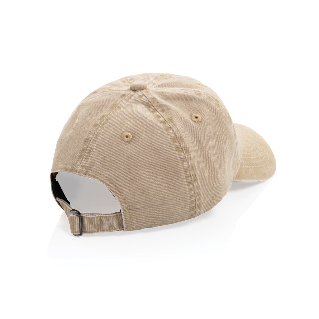 BEAU AWARE™ Washed 6-Panel Kappe aus 270gr/m² Baumwolltwill – beige