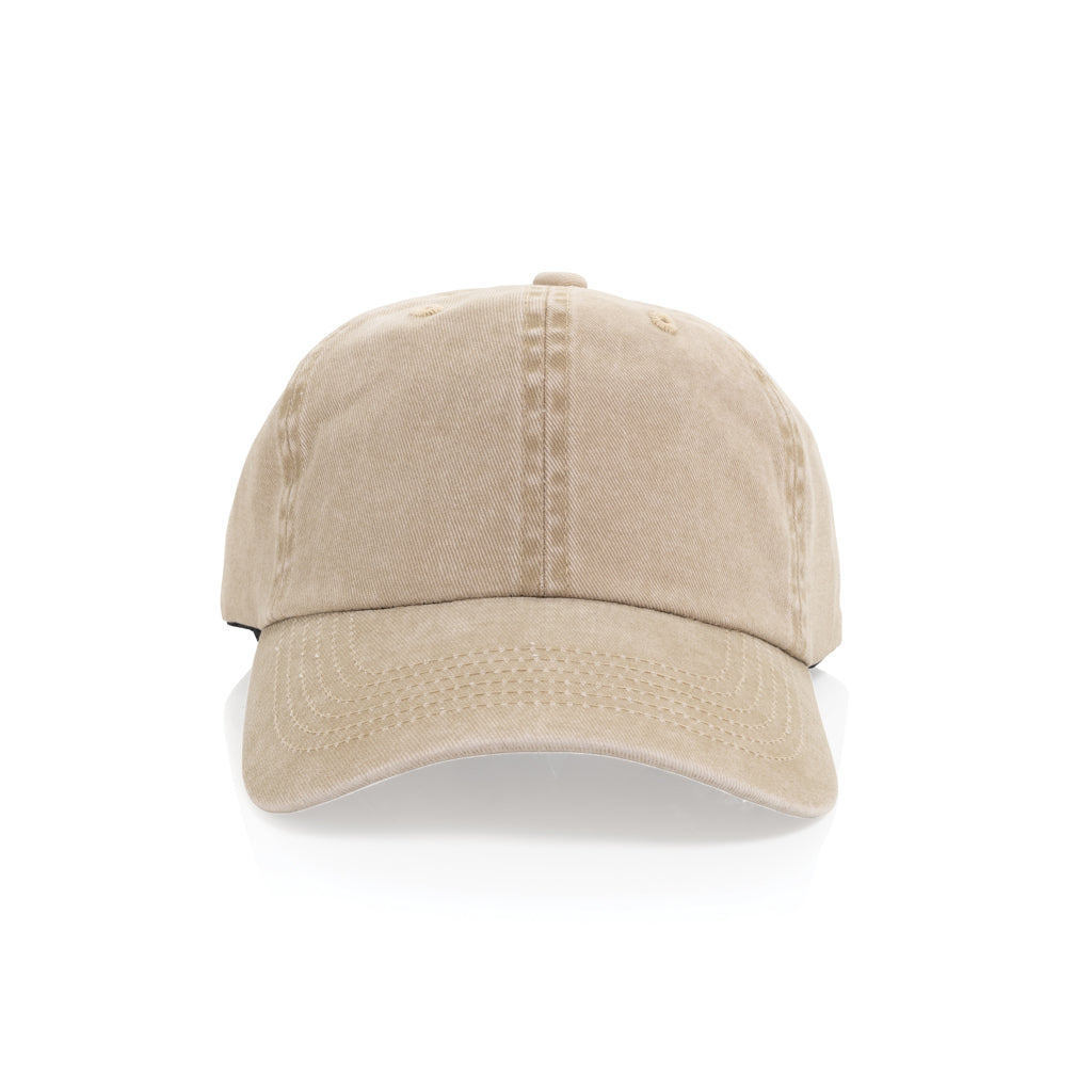 BEAU AWARE™ Washed 6-Panel Kappe aus 270gr/m² Baumwolltwill – beige