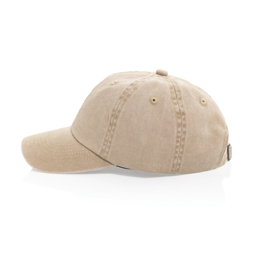BEAU AWARE™ Washed 6-Panel Kappe aus 270gr/m² Baumwolltwill – beige