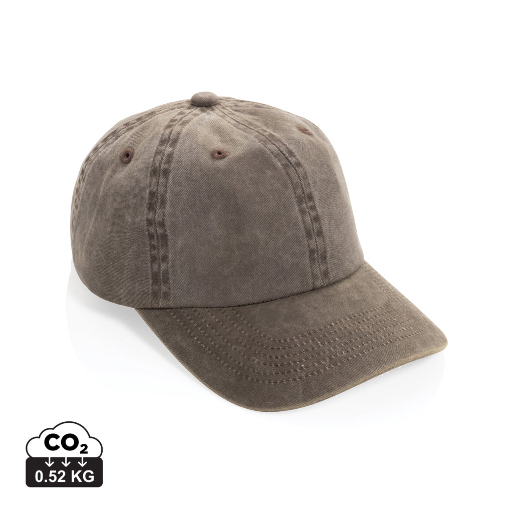 BEAU AWARE™ Washed 6-Panel Kappe aus 270gr/m² Baumwolltwill – braun