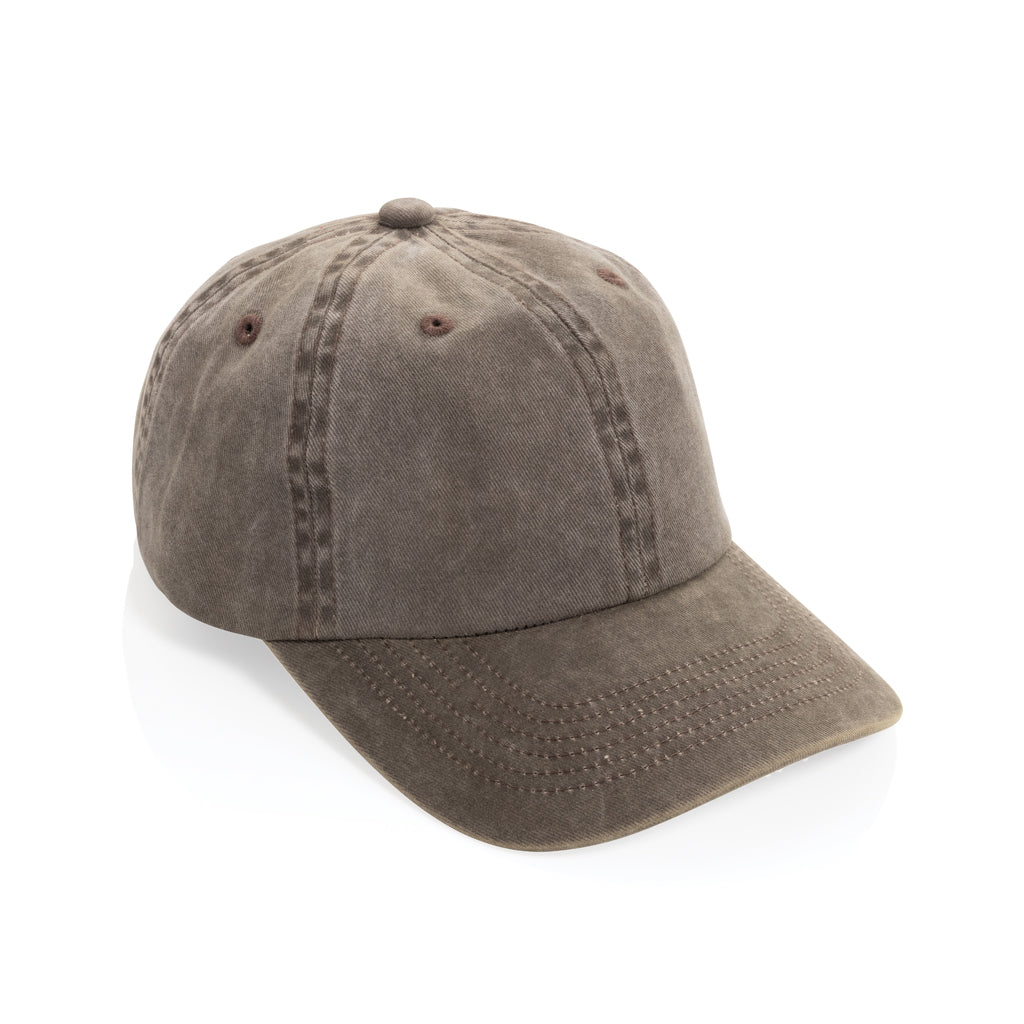 BEAU AWARE™ Washed 6-Panel Kappe aus 270gr/m² Baumwolltwill – braun