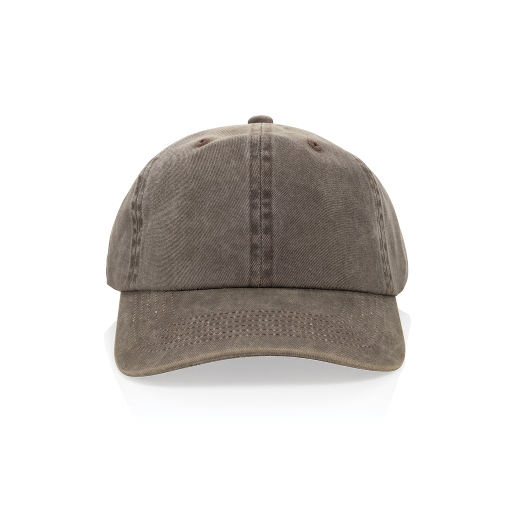 BEAU AWARE™ Washed 6-Panel Kappe aus 270gr/m² Baumwolltwill – braun