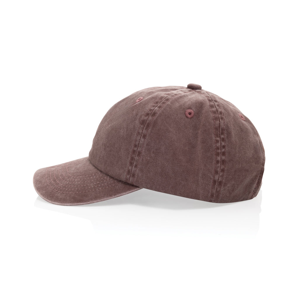 BEAU AWARE™ Washed 6-Panel Kappe aus 270gr/m² Baumwolltwill – maroon