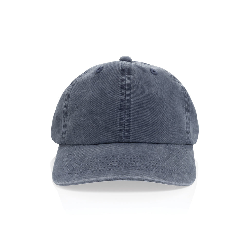 BEAU AWARE™ Washed 6-Panel Kappe aus 270gr/m² Baumwolltwill – navy blau