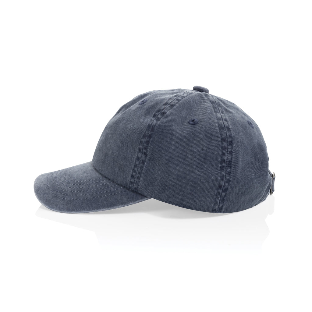 BEAU AWARE™ Washed 6-Panel Kappe aus 270gr/m² Baumwolltwill – navy blau