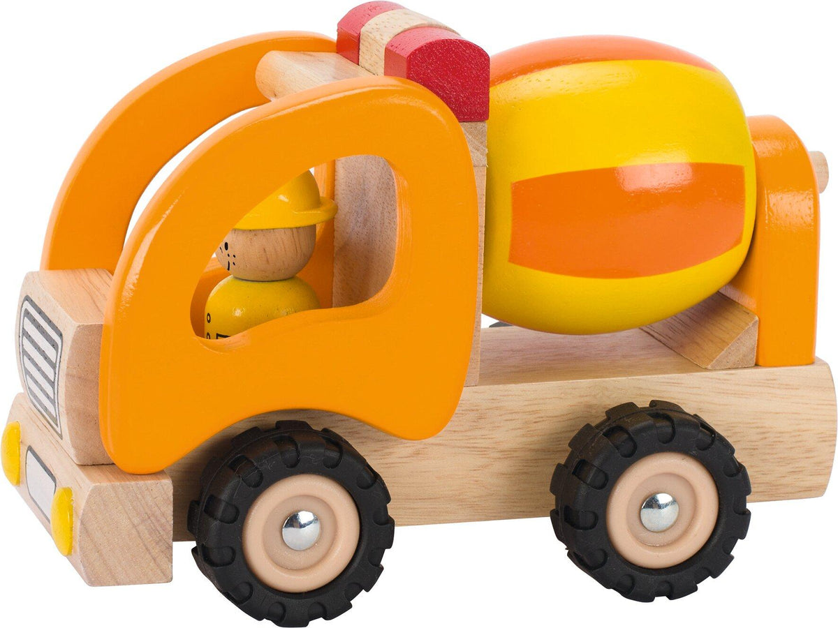 Betonmischer Holzfahrzeug 17 cm von goki – Ansicht