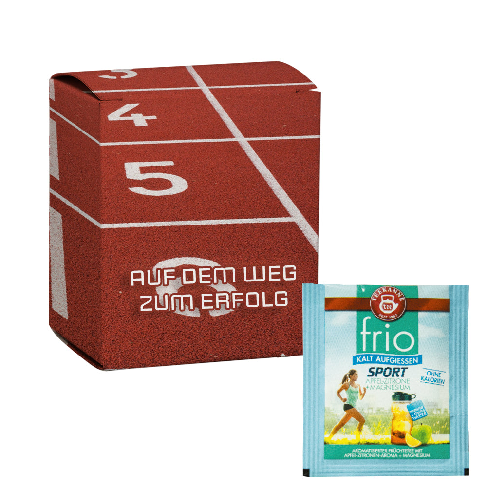 Beuteltee Sortiment in der Faltschachtel – Beuteltee Sport, Apfel Zitrone + Magnesium (Kalt Aufguss), 10 Stück, 25 g