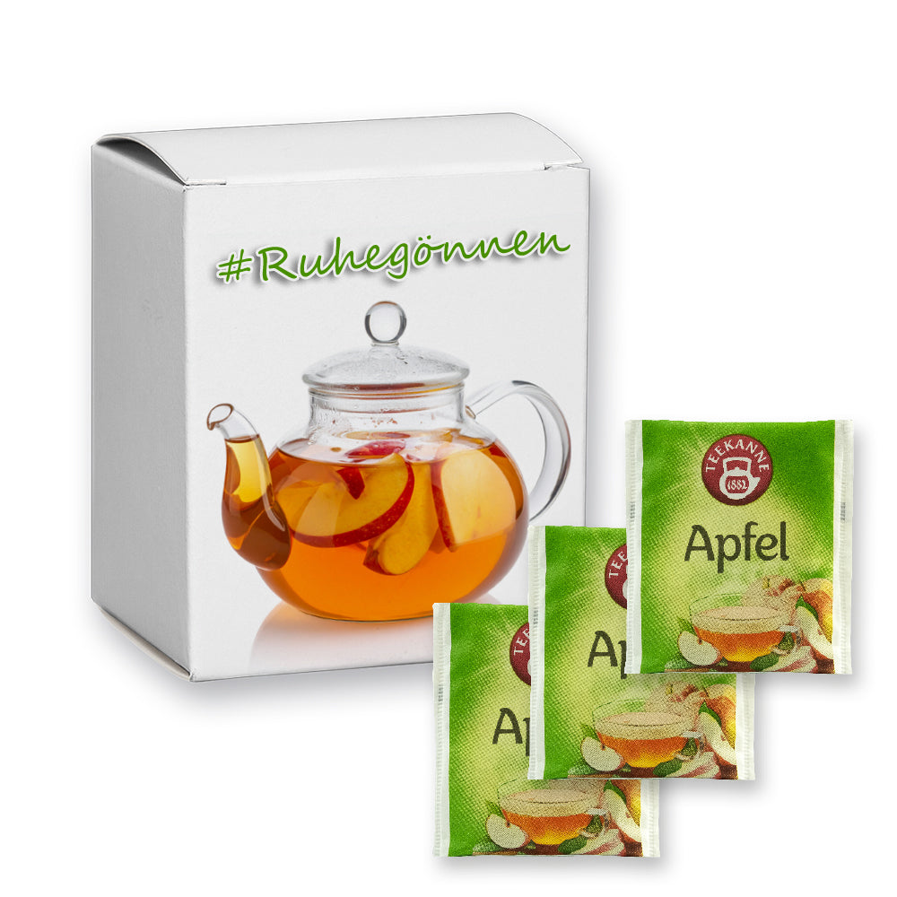 Beuteltee Sortiment in der kleinen Faltschachtel – Beuteltee Apfel mit Vitamin C, 5 Stück, 9,0 g