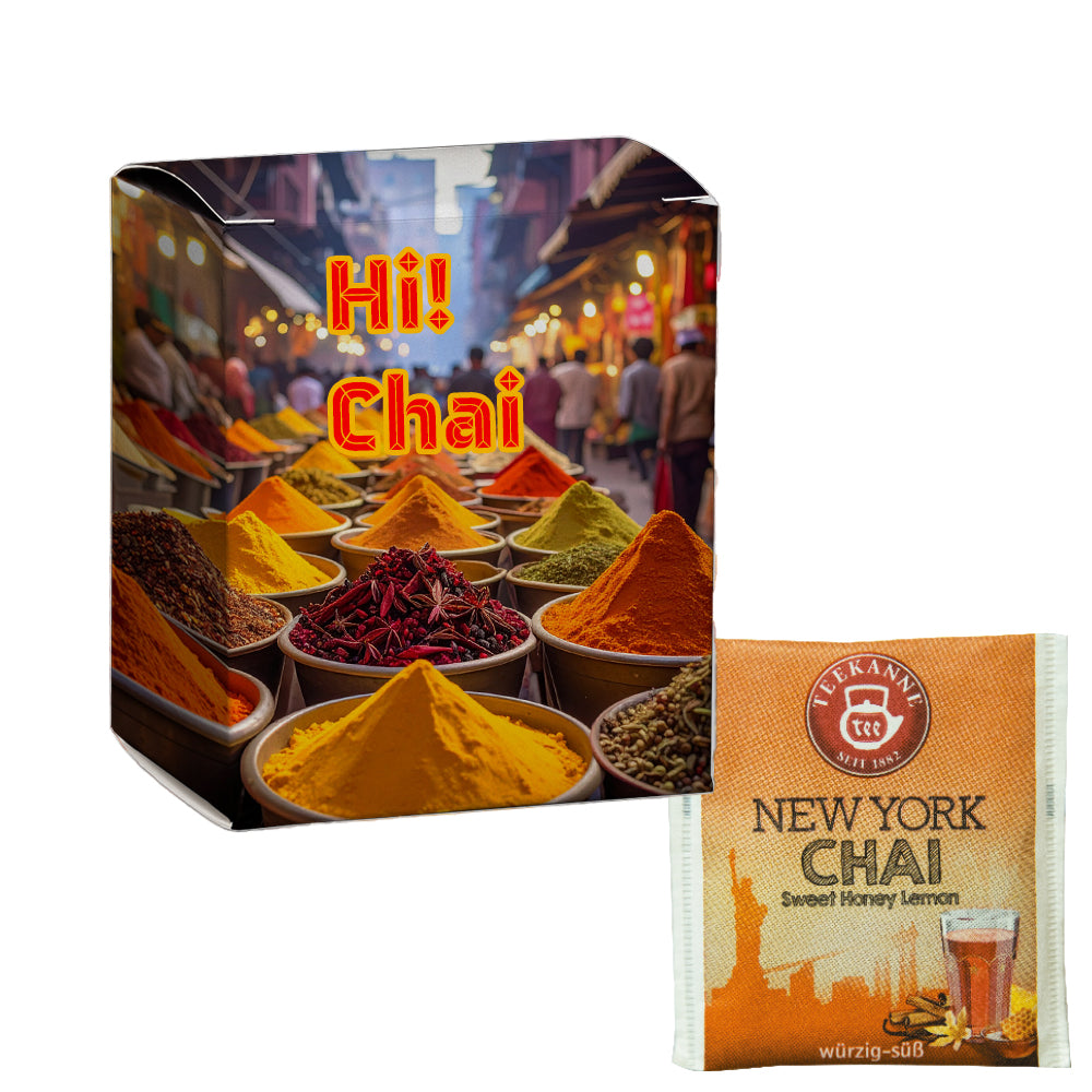 Beuteltee Sortiment in der kleinen Faltschachtel – Beuteltee New York Chai, 5 Stück, 8,75 g