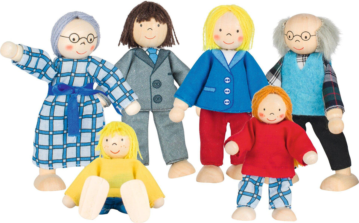 Biegepuppen City Familie mit Oma und Opa – Ansicht