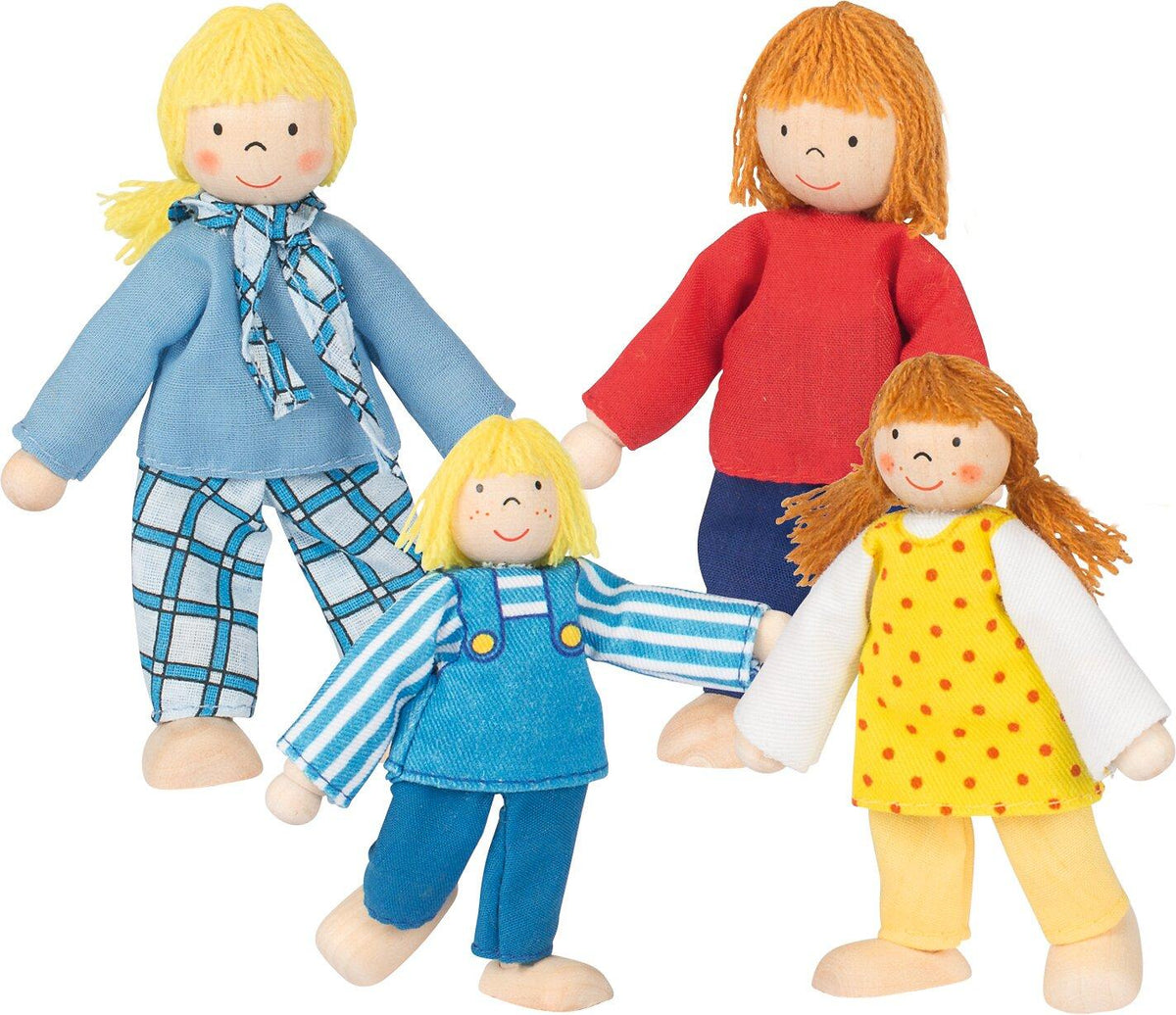 Biegepuppen Junge Familie mit vier Figuren