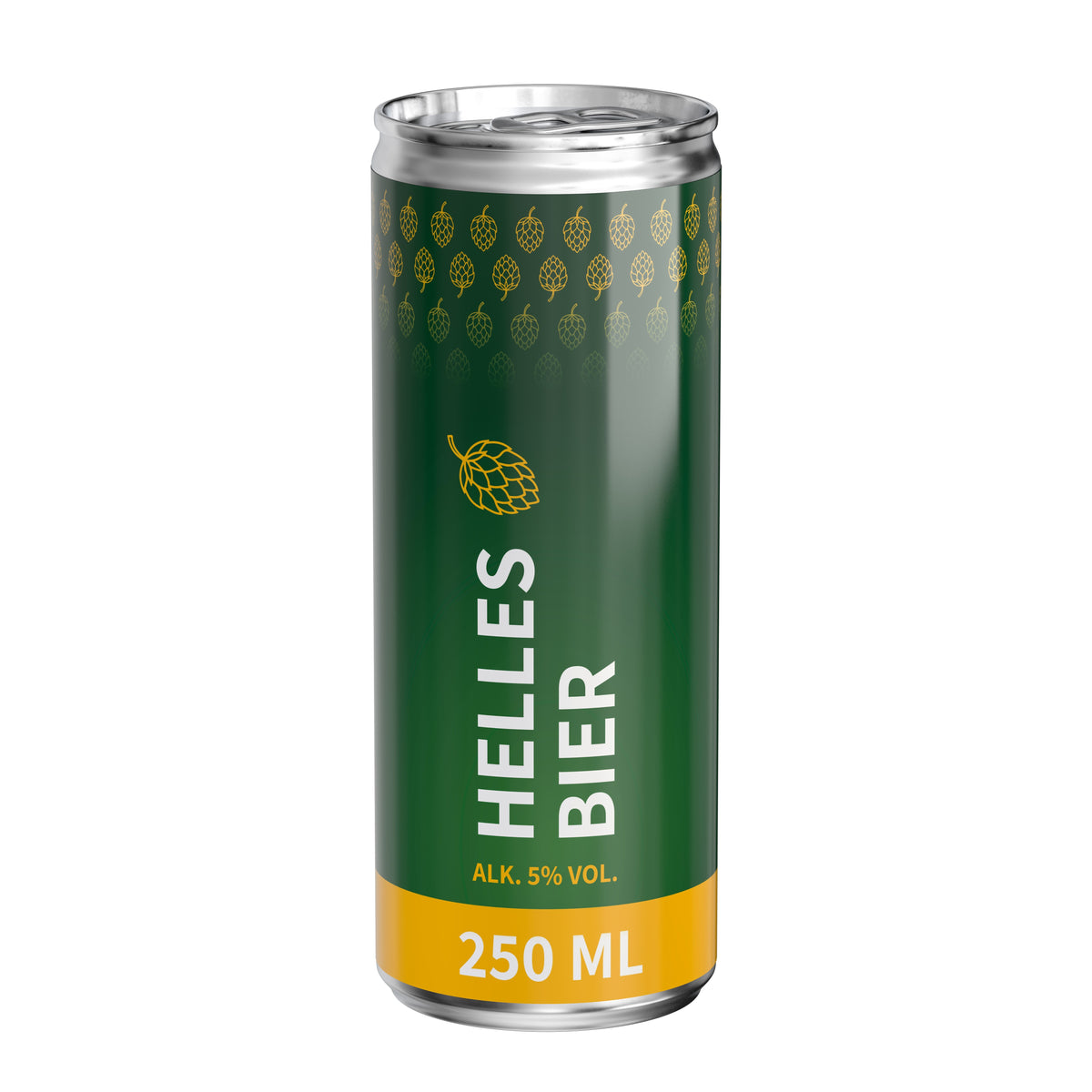 Bier 250 ml Dose mit Etikett rundum