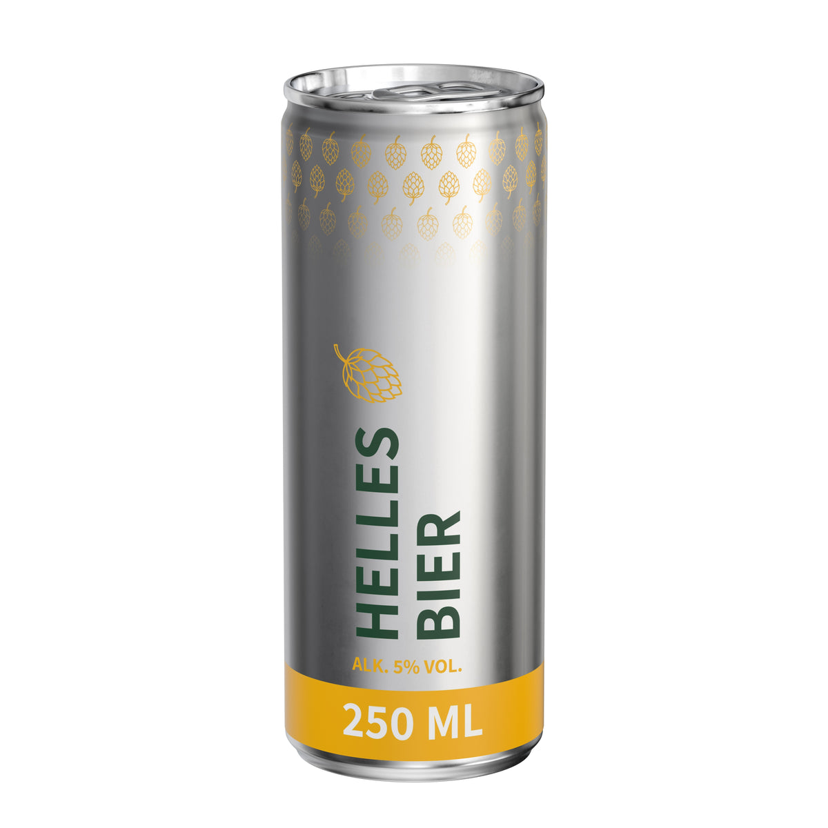 Bier 250 ml Dose mit Fullbody Etikett – transparent matt