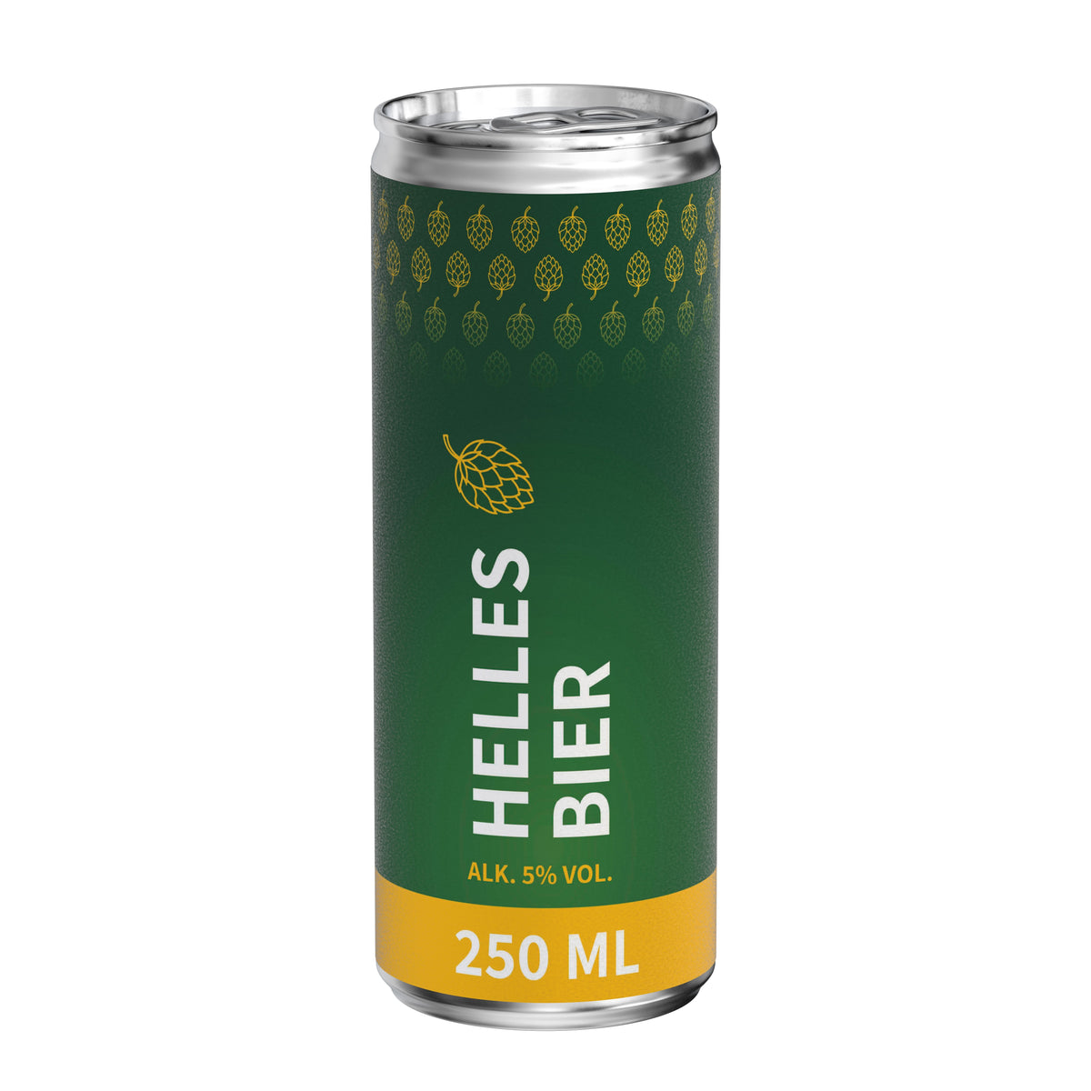 Bier 250 ml Dose mit Papieretikett