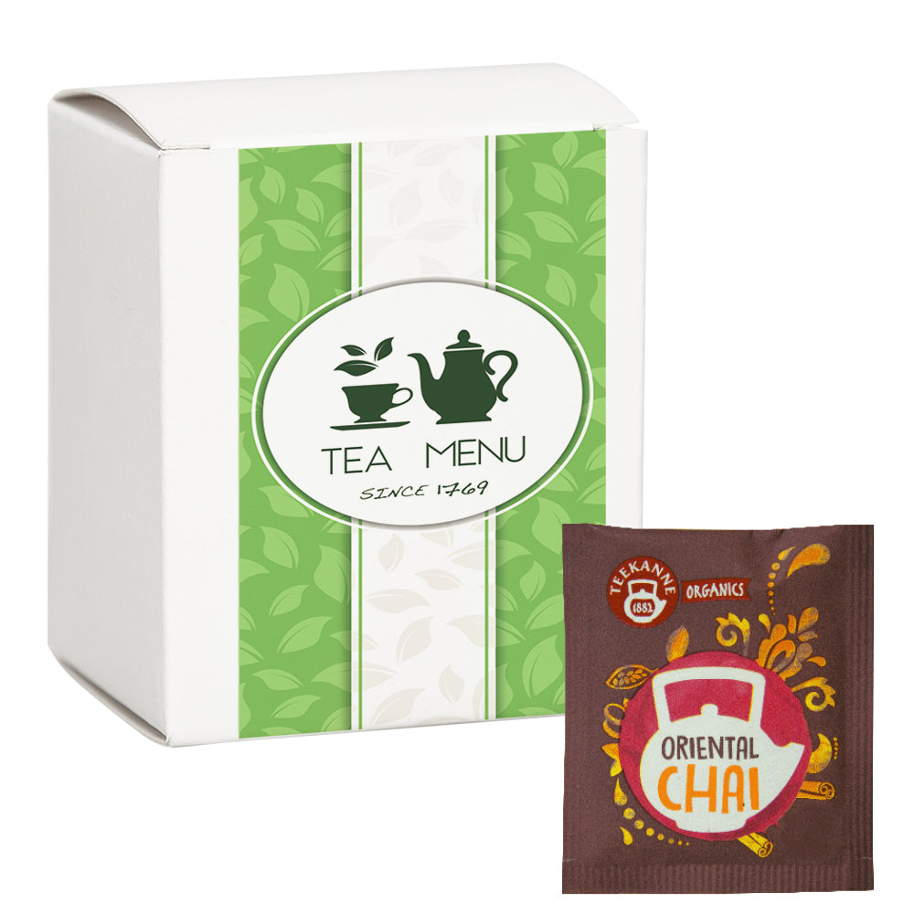 Bio Beuteltee Sortiment in der kleinen Faltschachtel – Bio Beuteltee Oriental Chai, 5 Stück, 9,0 g
