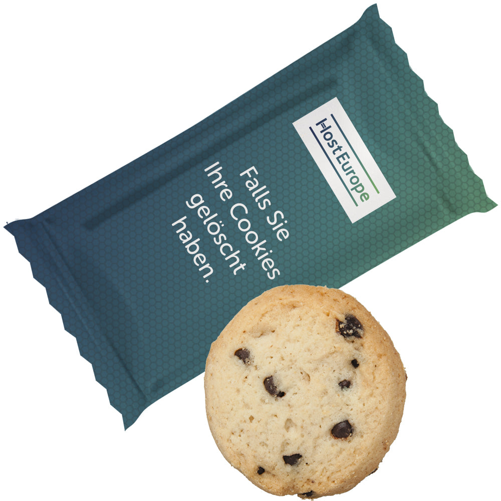 Bio Cookie Sortiment im Flowpack – Bio Cookie Schoko Orange, ca. 7 g