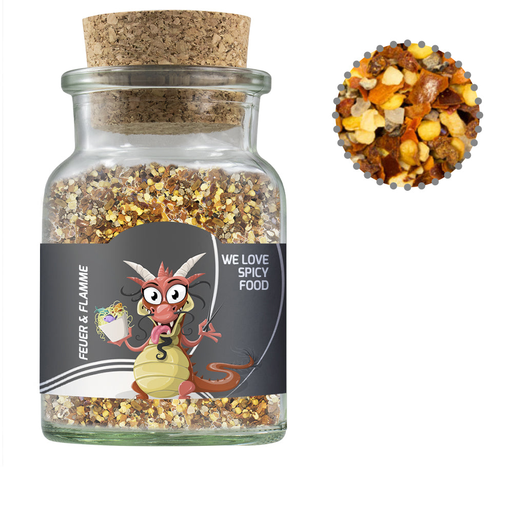 Bio Gewürze im Korkenglas – Bio Gewürzmischung Feuer und Flamme, ca. 75 g