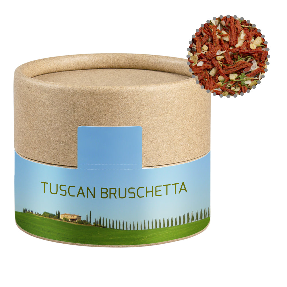 Bio Gewürze in der kleinen Kraftpapierdose – Bio Gewürzmischung Toskanische Bruschetta, ca. 28 g