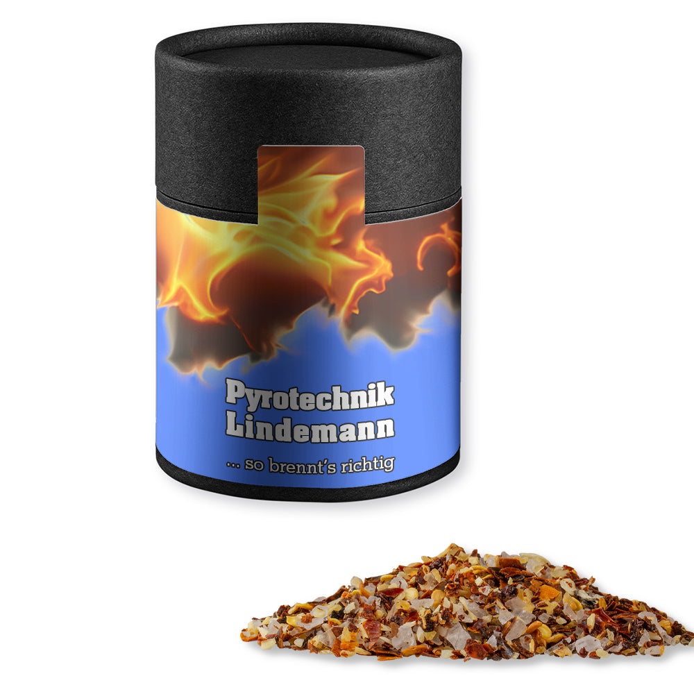 Bio Gewürze in der schwarzen Kraftpapierdose – Bio Gewürzmischung Feuer und Flamme, ca. 75 g