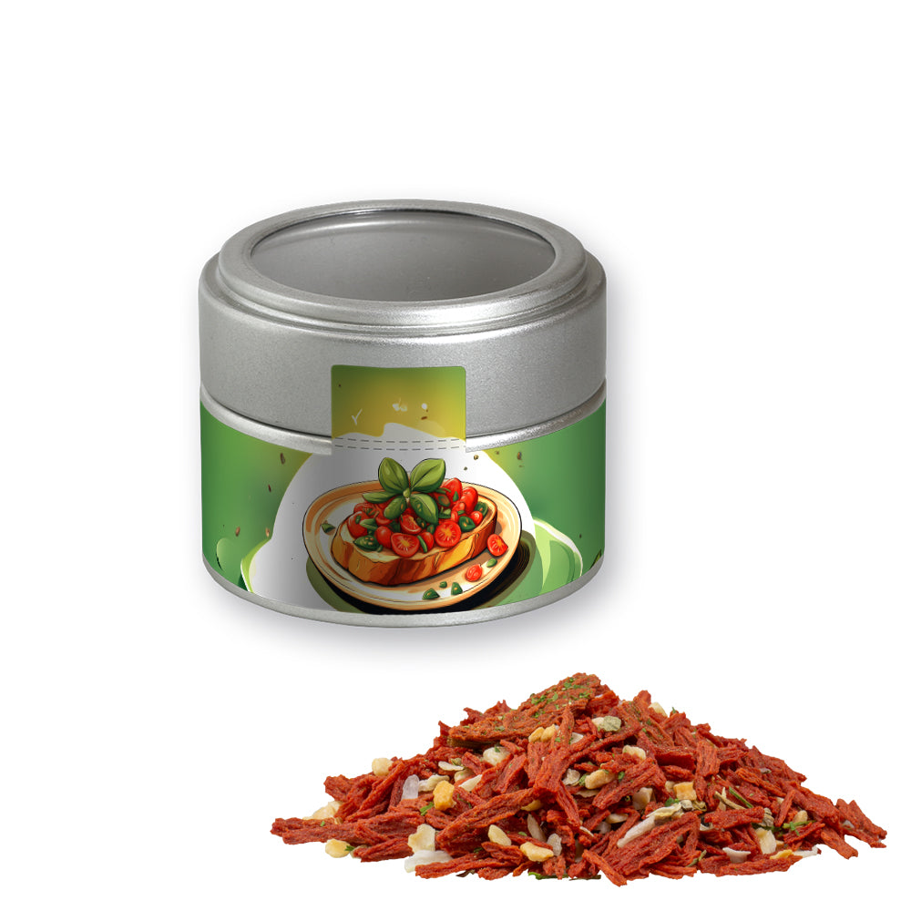 Bio Gewürzmischungen in der silbernen Metalldose Mini – Bio Gewürzmischung Toskanische Bruschetta, ca. 40 g