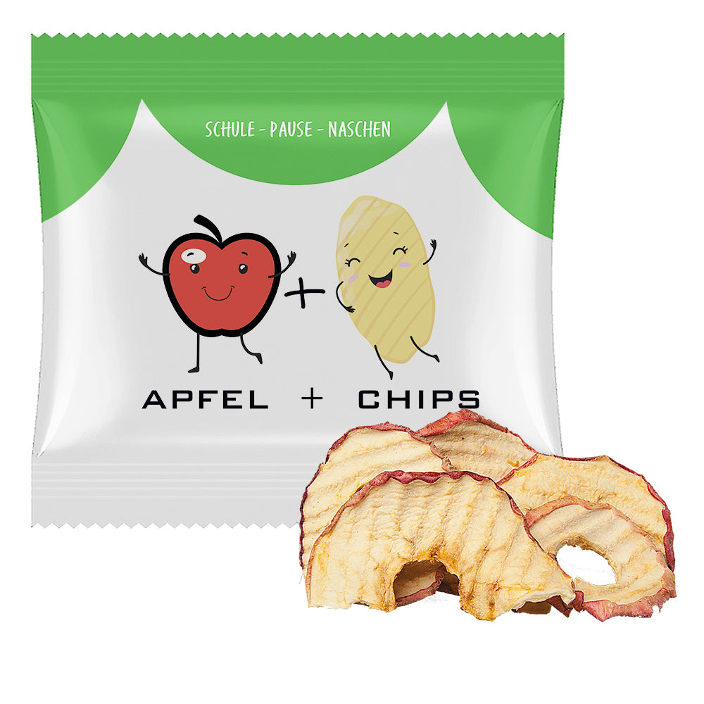 Bio Knabbermix in der Maxi XL Tüte – Bio Apfelchips, ca. 15 g