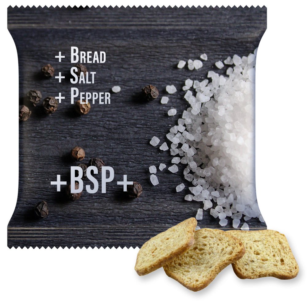 Bio Knabbermix in der Maxi XL Tüte – Bio Brot Chips Salz und Pfeffer, ca. 20 g
