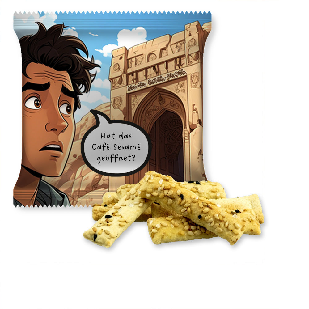 Bio Knabbermix in der Maxi XL Tüte – Bio Sesam Stangen, ca. 30 g