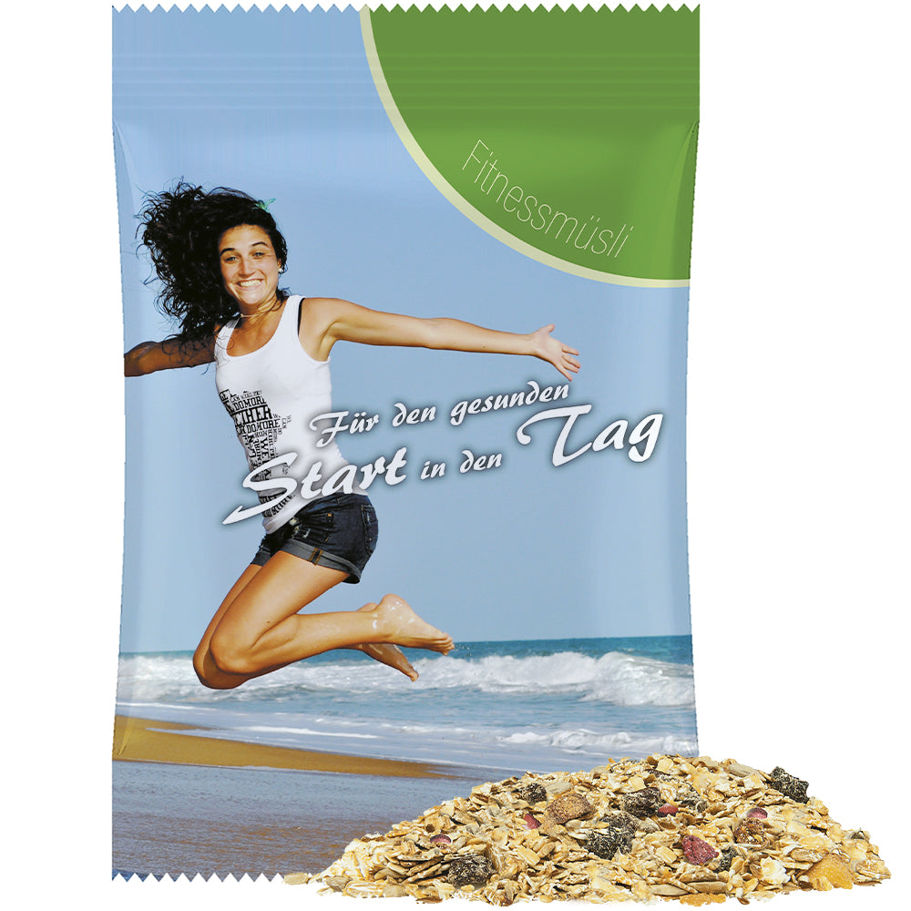 Bio Knuspermüsli in der Maxi Tüte – Bio Müsli Sauerkirsche, ca. 50 g