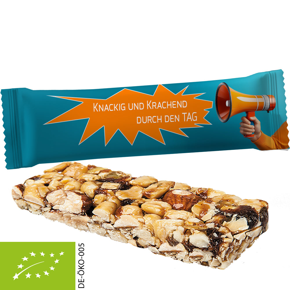 Bio Knusperriegel im Flowpack – Bio NussMix Riegel Midi, ca. 25 g