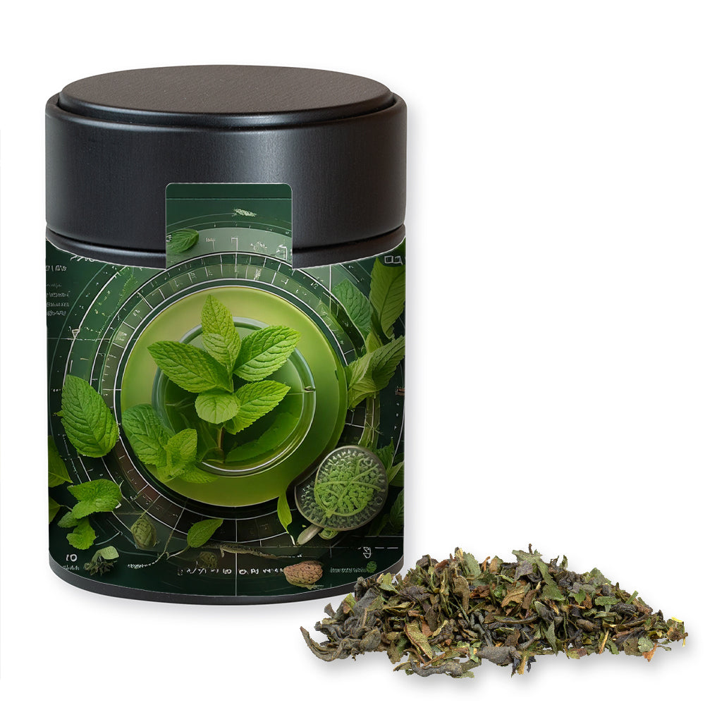 Bio Kräutertee in der Metalldose Midi schwarz