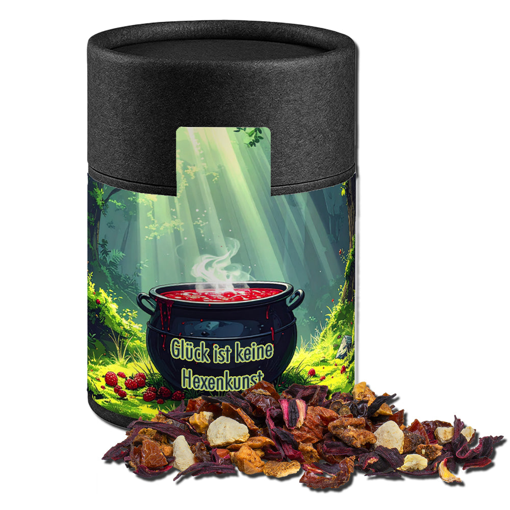 Bio Kräutertee in der schwarzen Kraftpapierdose – Bio Früchtetee gute Laune, ca. 50 g