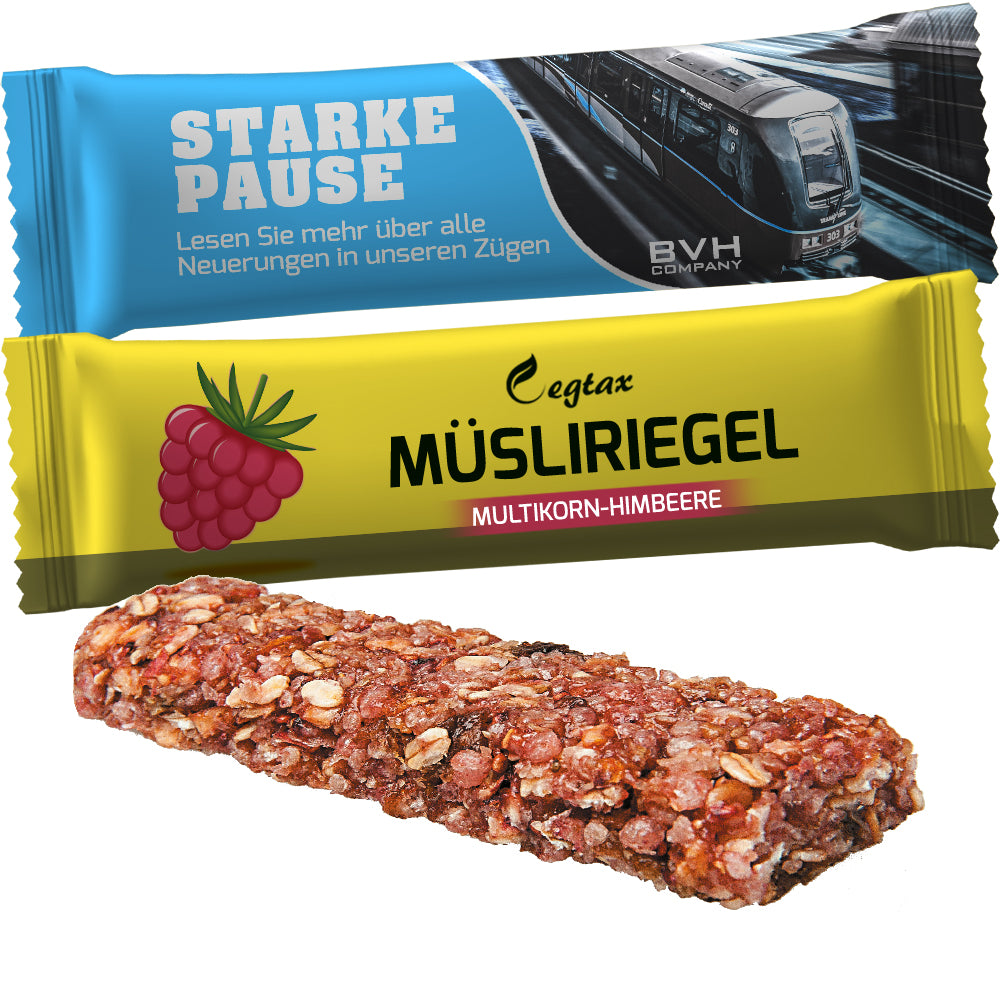 Bio Müsliriegel im langen Flowpack