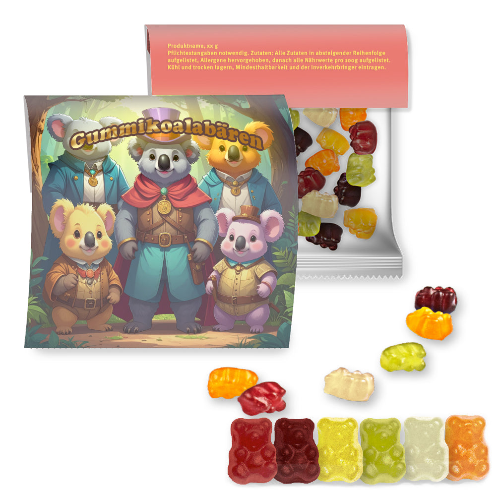 Bio Naschtüte in der Maxi Tüte mit Werbereiter – Bio Gummibärchen, ca. 30 g
