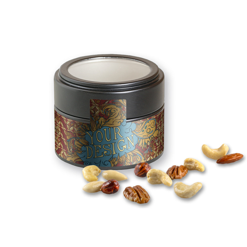 Bio Nussmischung in der schwarzen Metalldose Mini – Bio NusskernMix, ca. 60 g