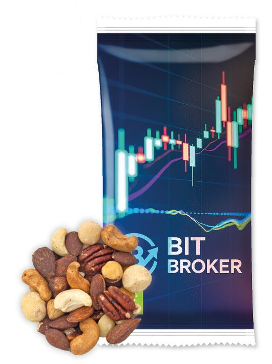 Bio Snack Werbetütchen 30 g mit Deinem Design – Bio Edelnuss Selektion, 30 g