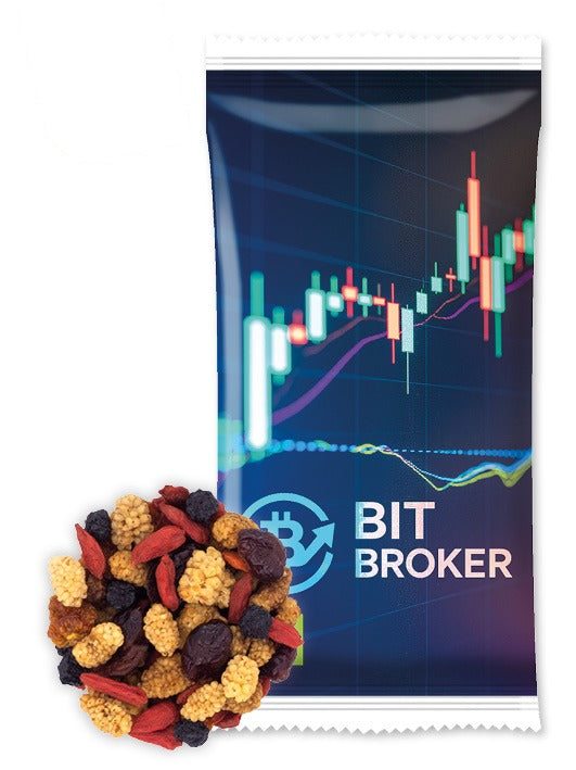 Bio Snack Werbetütchen 30 g mit Deinem Design – Bio Pure Superfruits Mix, 30 g