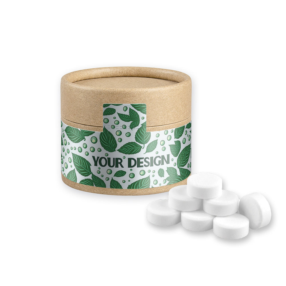 Bio Studentenfutter in der kleinen Kraftpapierdose – Bio Pfefferminz Drops, ca. 40 g