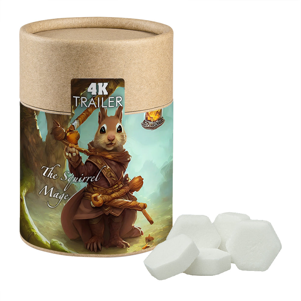 Bio Studentenfutter in der Kraftpapierdose – Bio Traubenzucker Orange Drops, ca. 80 g