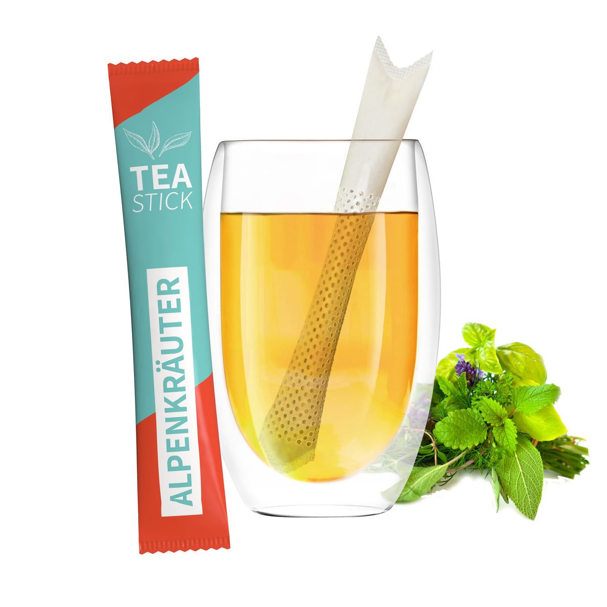 Bio Teestick in 10 Sorten mit bedruckter Aromaverpackung – Alpenkräuter