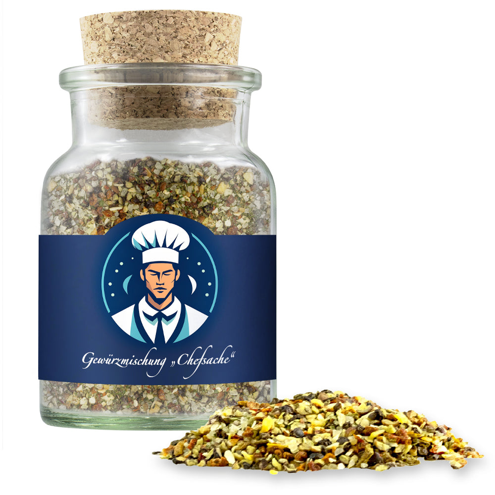 Bio Weihnachtsgewürze im Korkenglas – Bio Weihnachts Gewürzmischung Chefsache, ca. 60 g