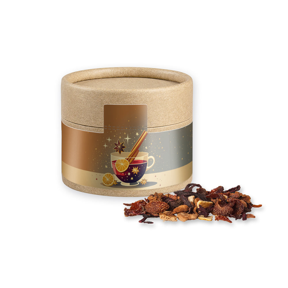 Bio Weihnachtsgewürze in der kleinen Kraftpapierdose – Bio Glühweingewürz fein, ca. 25 g