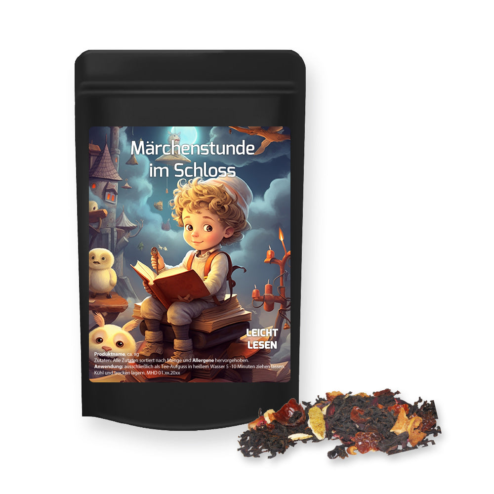 Bio Weihnachtstee im schwarzen Standbeutel Mini – Bio Weihnachts Schwarztee, ca. 20 g