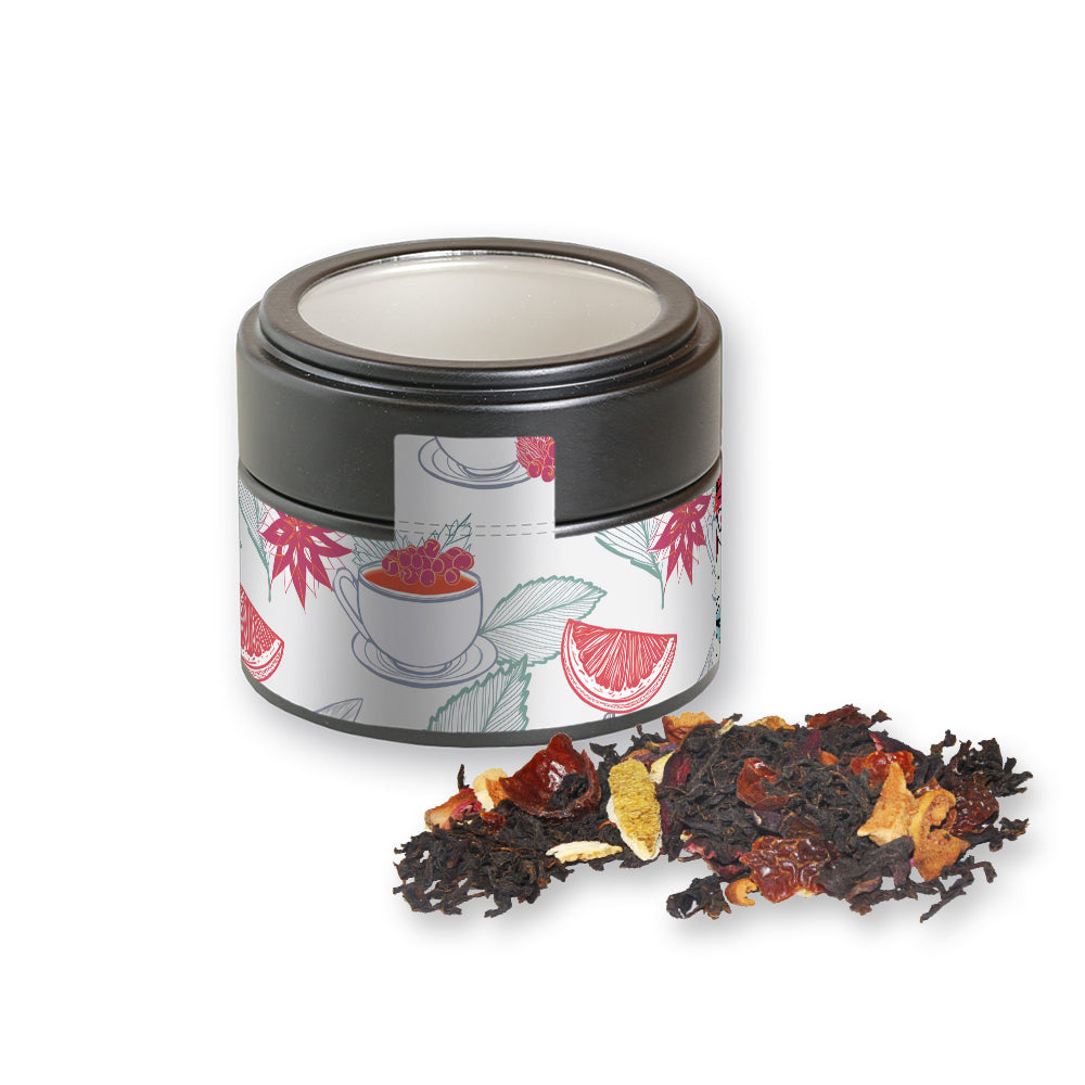 Bio Weihnachtstee in der schwarzen Metalldose Mini – Bio Weihnachts Schwarztee, ca. 30 g