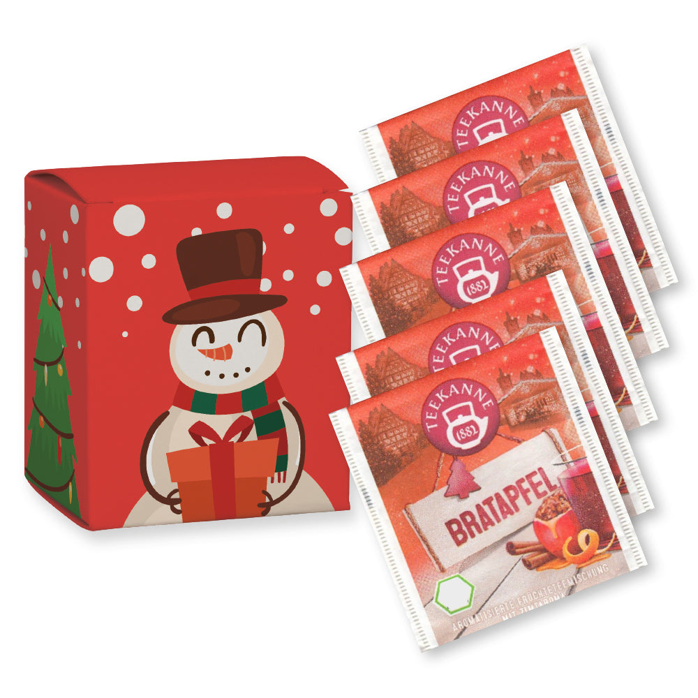 Bio Weihnachtstee Sortiment in der Faltschachtel – Bio Beuteltee Bratapfel, 5 Stück, 11,3 g