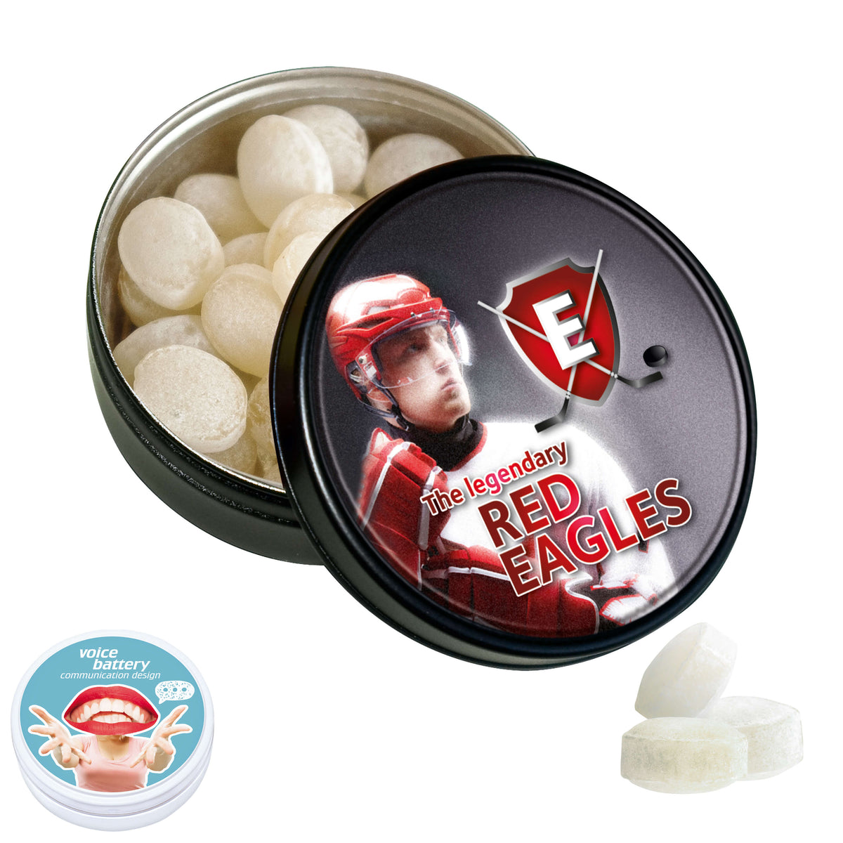 Black or White Dose mit 60 g Eisbonbons oder Fruchtbonbons